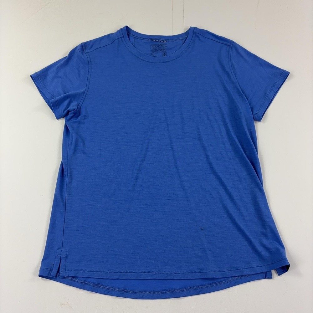 Patagonia T-Shirt Womens XL Blue Capilene Cool Merino Technical Wool Top